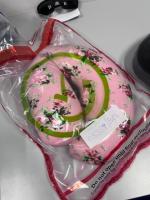 CS360/2024 PINK NECK PILLOW WITH FLOWERS